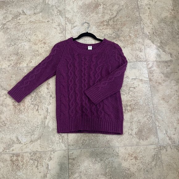 J Crew 3/4 Sleeve Superfine Alpaca Merino Wool Cable Knit Sweater - Picture 4 of 4